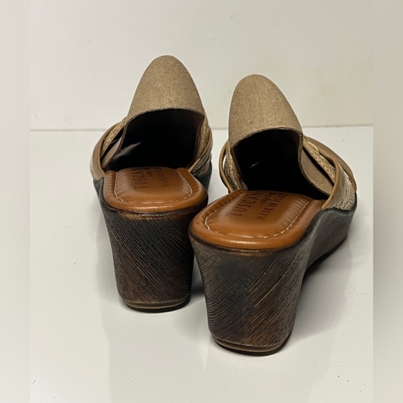 🛍️TUSCANY by EASY STREET woven camel‎ platform slides size 9. - Picture 7 of 8